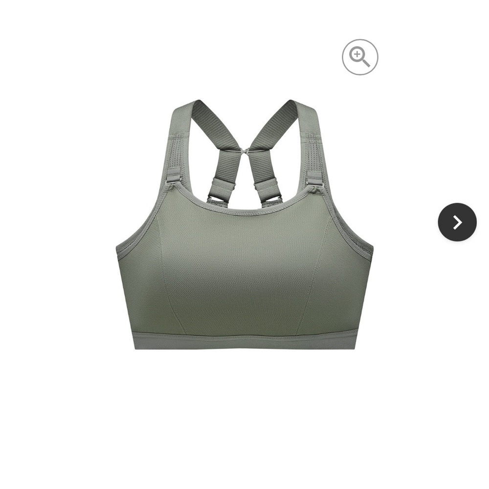 Olive Green Wireless Sports Bra
